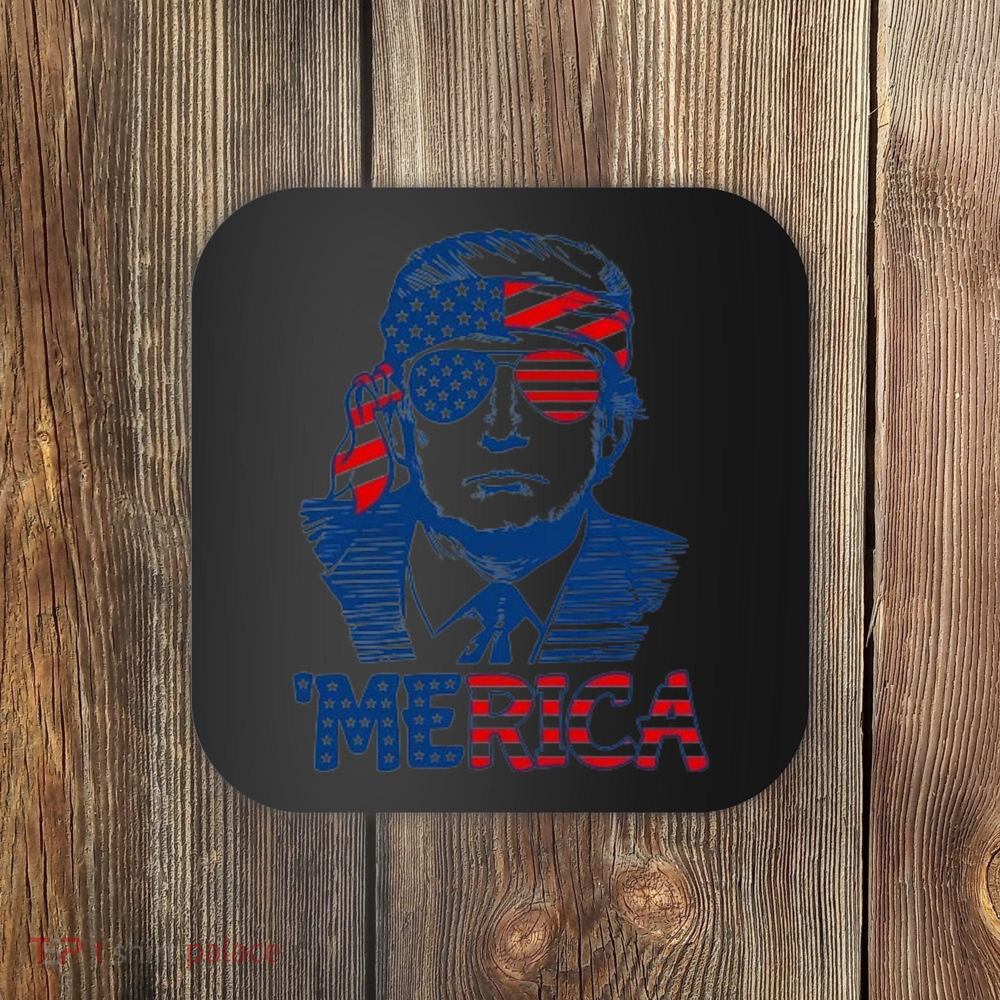 Trump Patriotic Merica Coaster