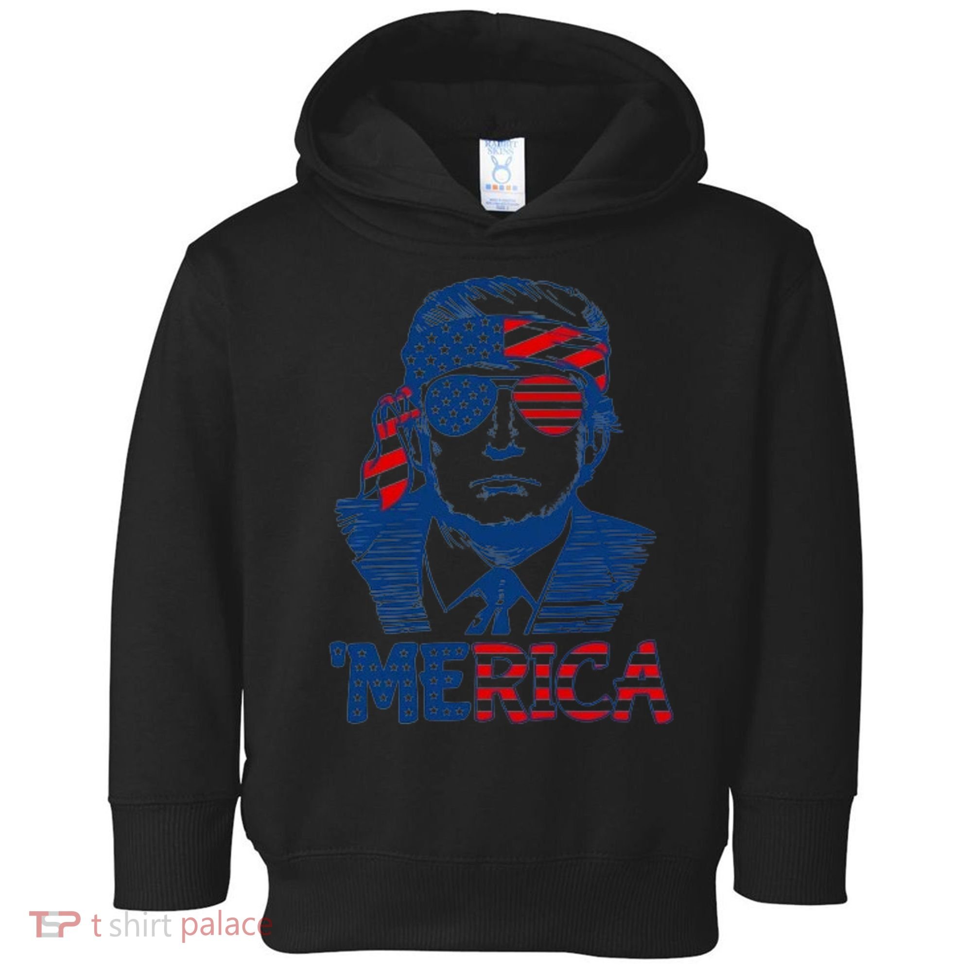 Trump Patriotic Merica Toddler Hoodie
