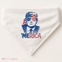 Trump Patriotic Merica USA-Made Doggie Bandana thumb 0