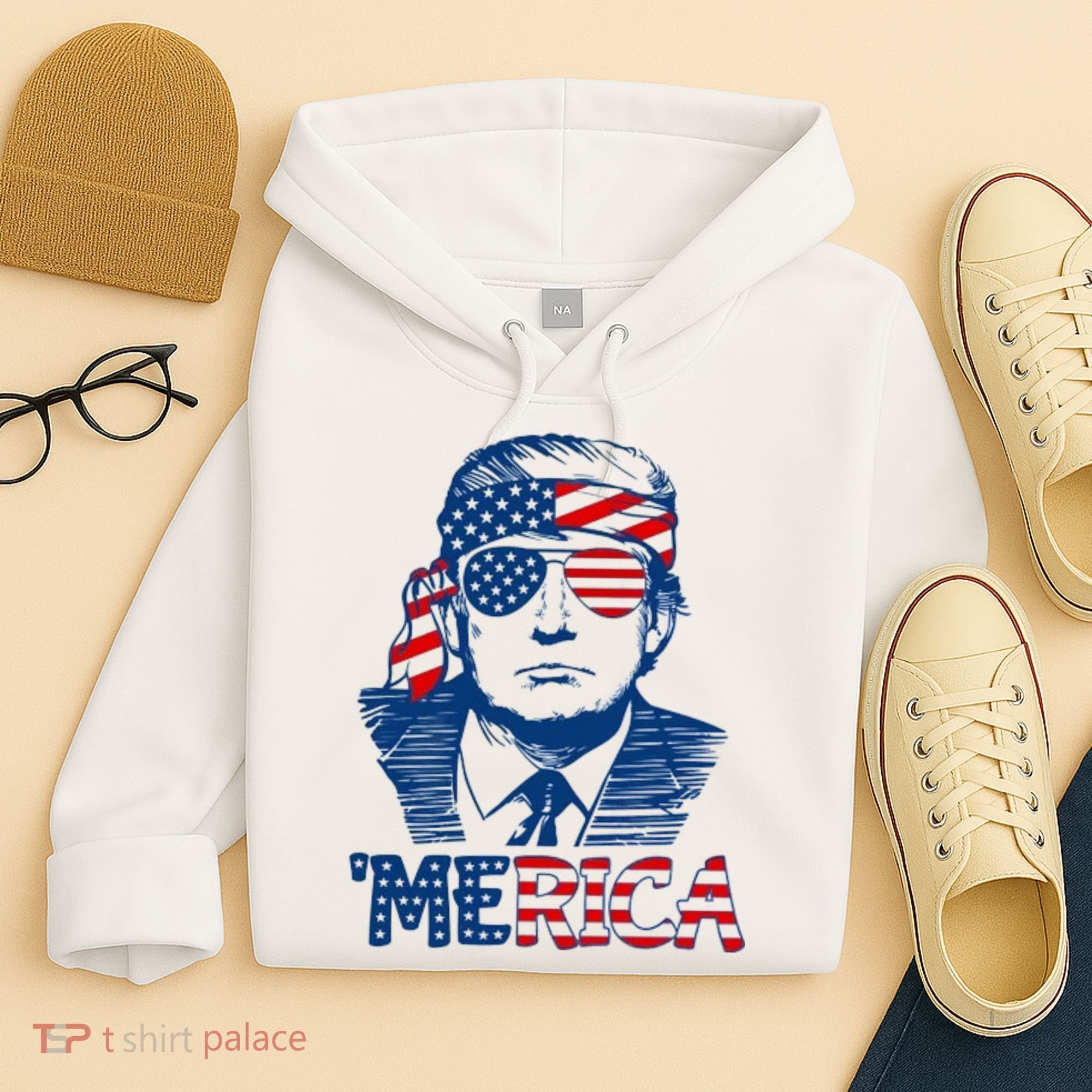 Trump Patriotic Merica Hoodie