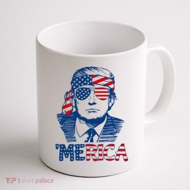 Trump Patriotic Merica Coffee Mug back