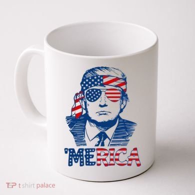 Trump Patriotic Merica Coffee Mug