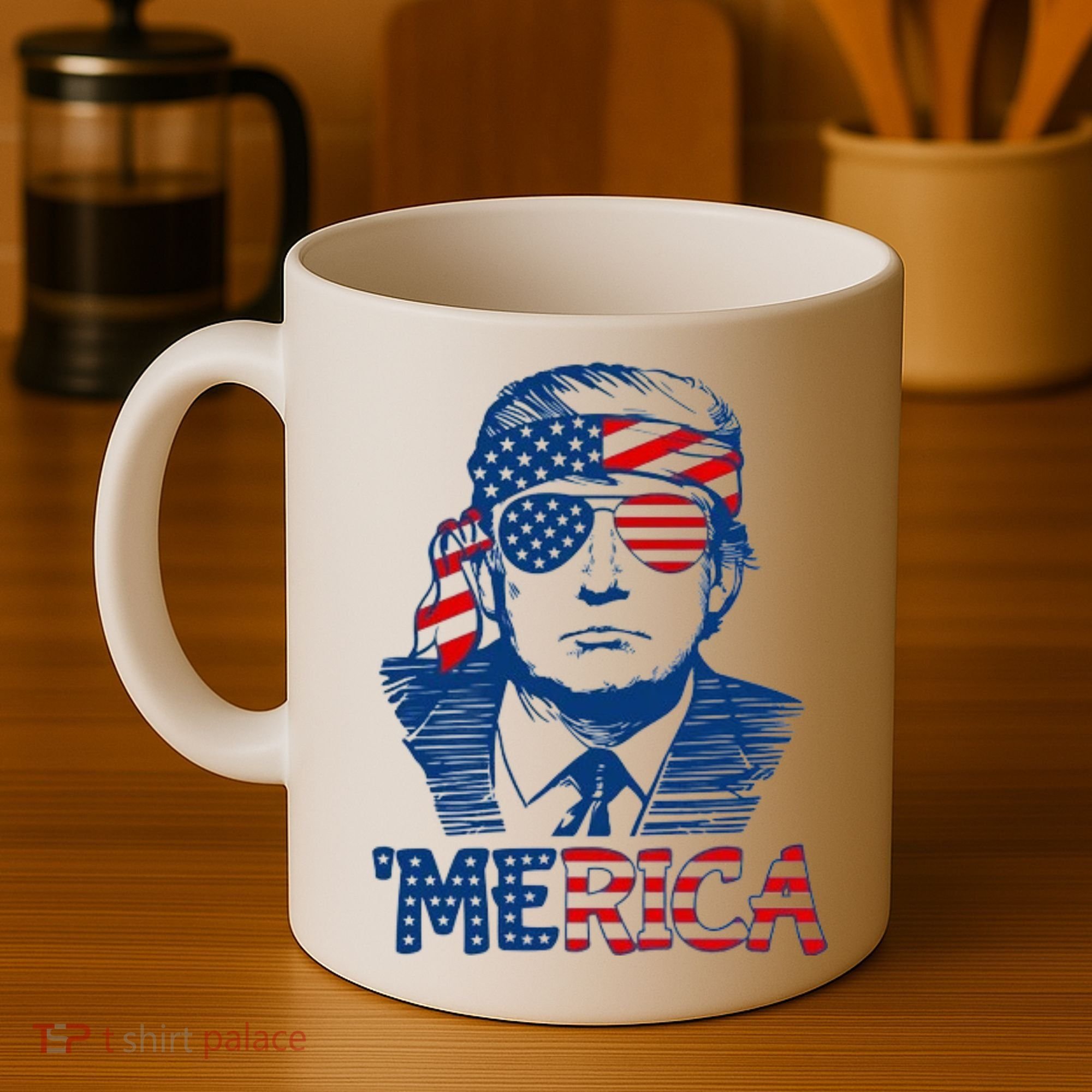Trump Patriotic Merica Coffee Mug