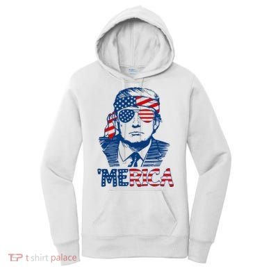 Trump Patriotic Merica Women's Hoodie