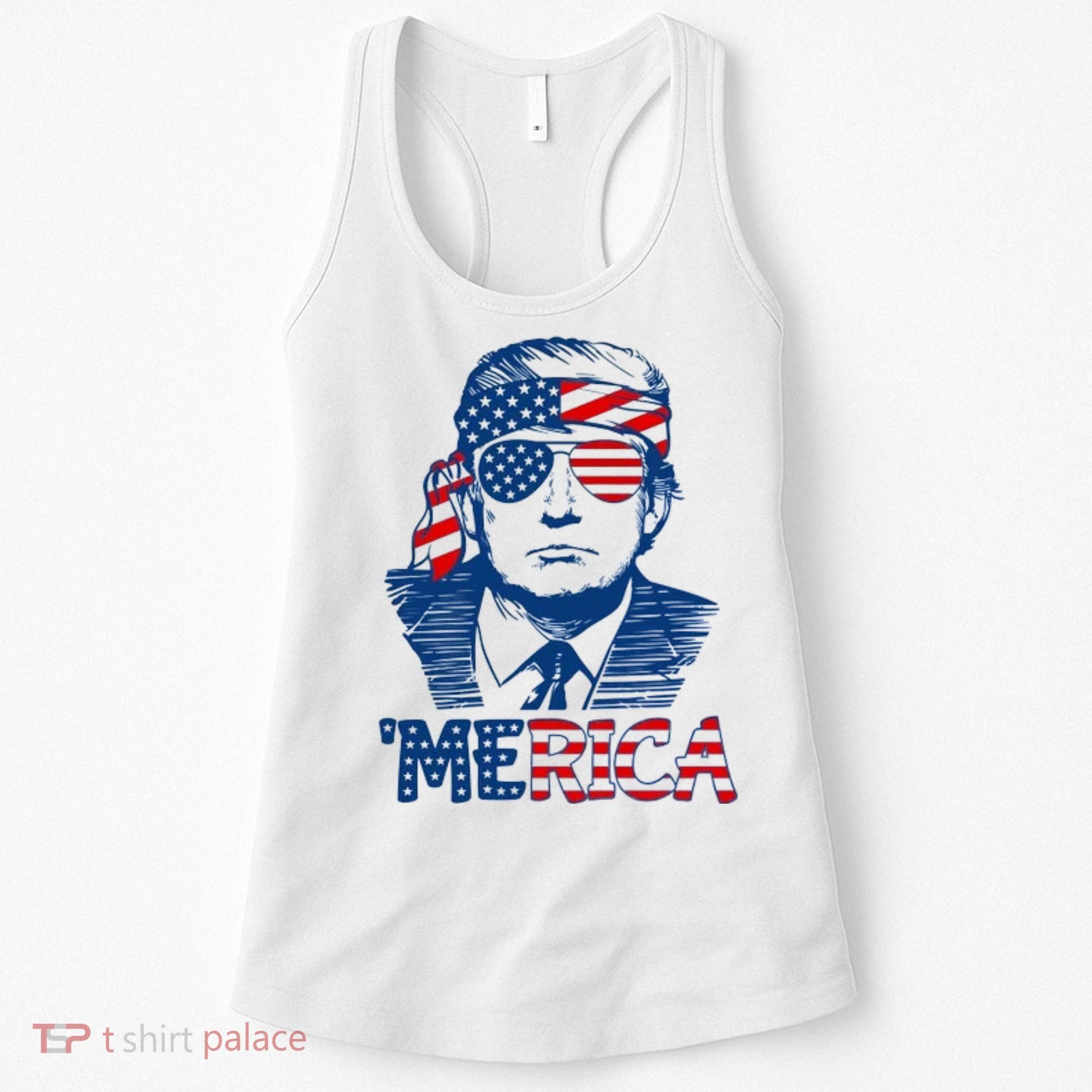 Trump Patriotic Merica Women's Tank Top