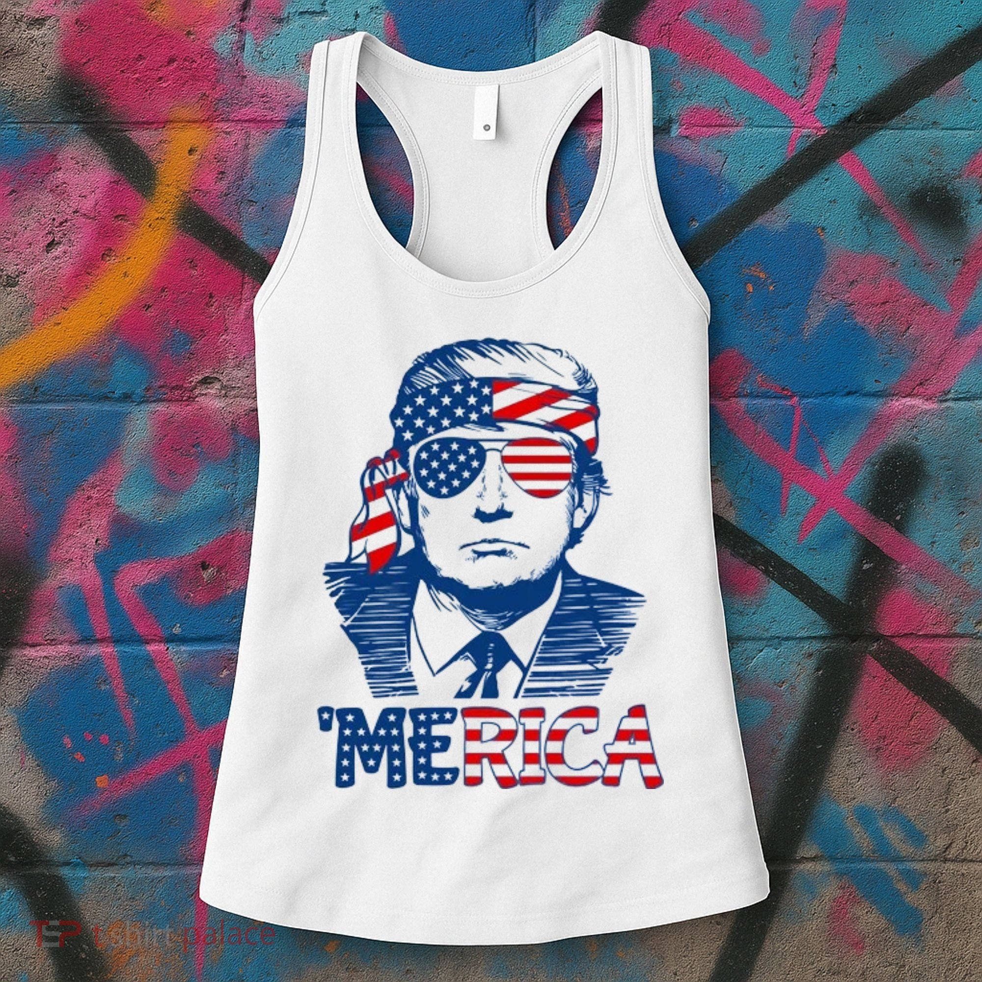Trump Patriotic Merica Women's Tank Top