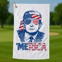 Trump Patriotic Merica Golf Towel thumb 1