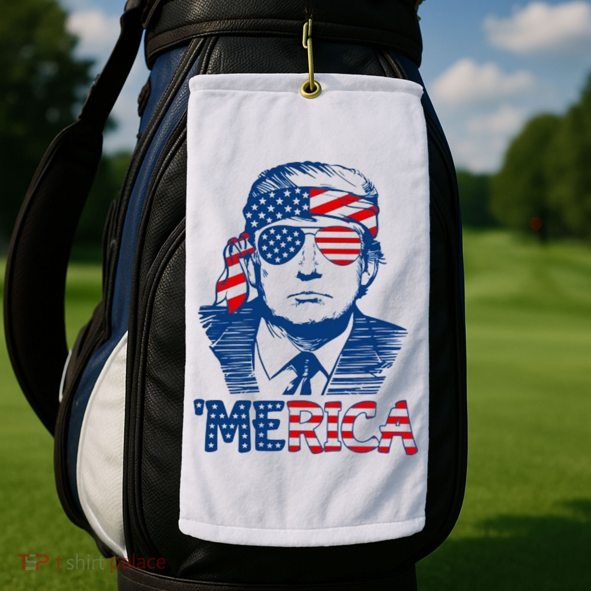 Trump Patriotic Merica Golf Towel