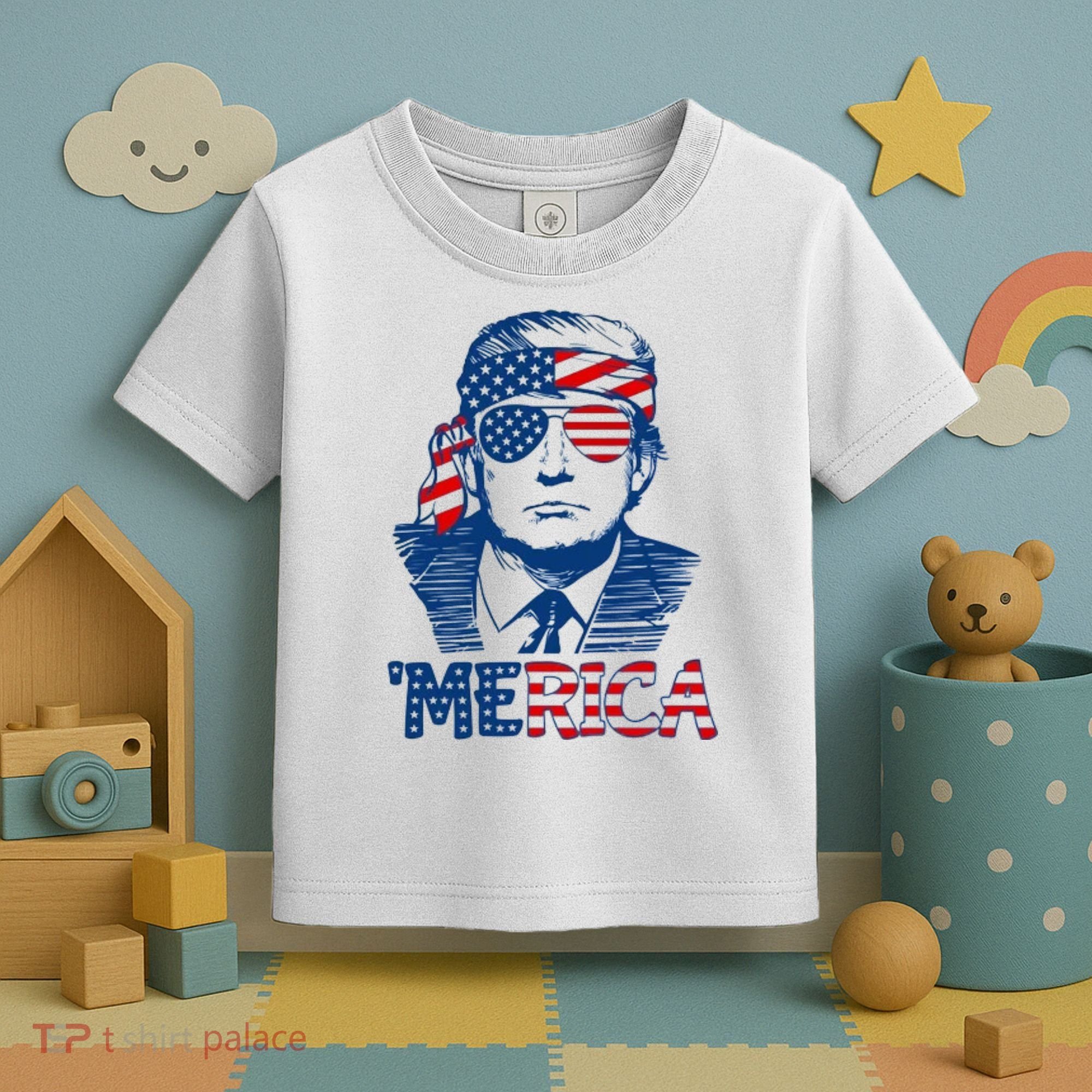 Trump Patriotic Merica Toddler T-Shirt
