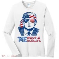 Trump Patriotic Merica Women's Long Sleeve Shirt thumb 0