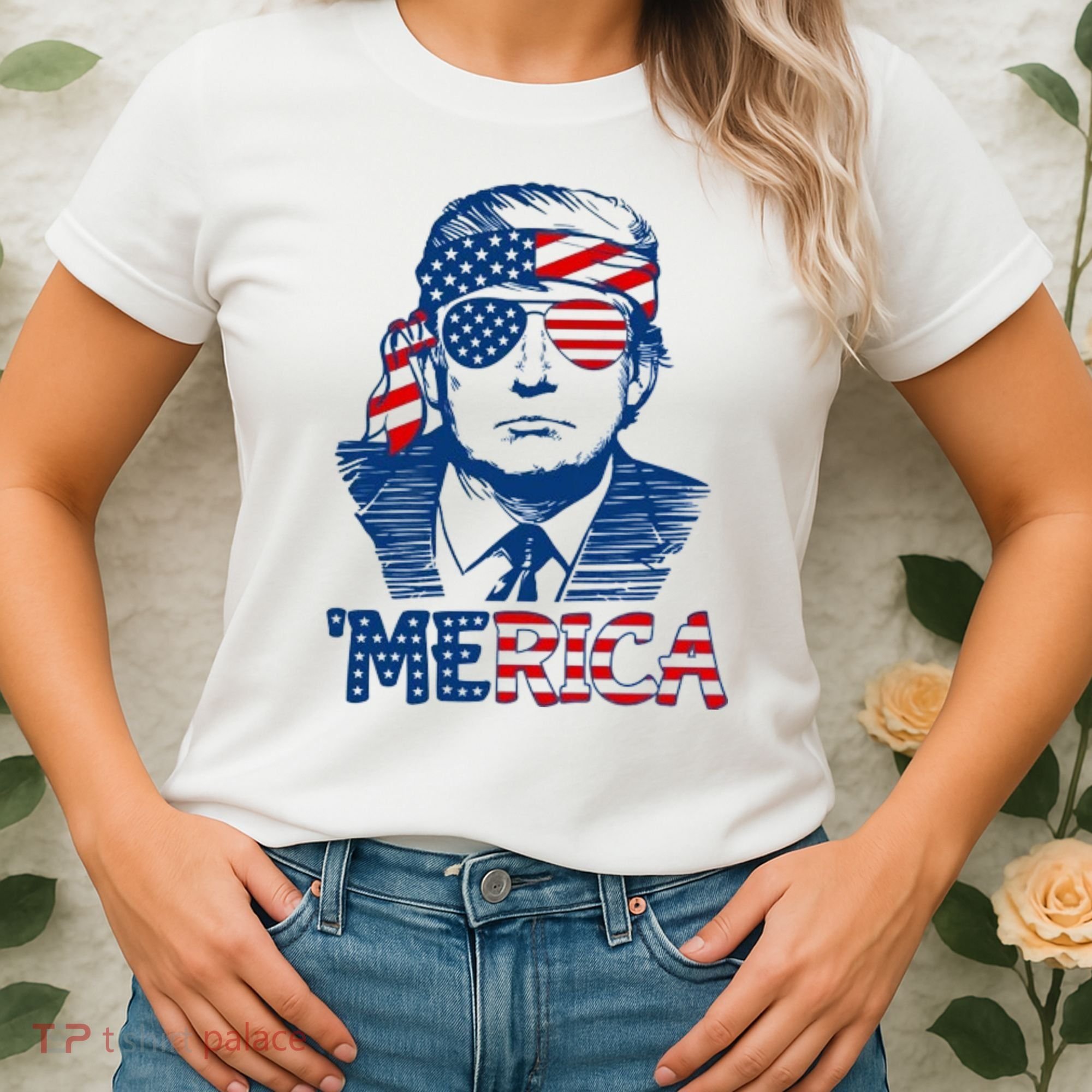Trump Patriotic Merica Women's T-Shirt