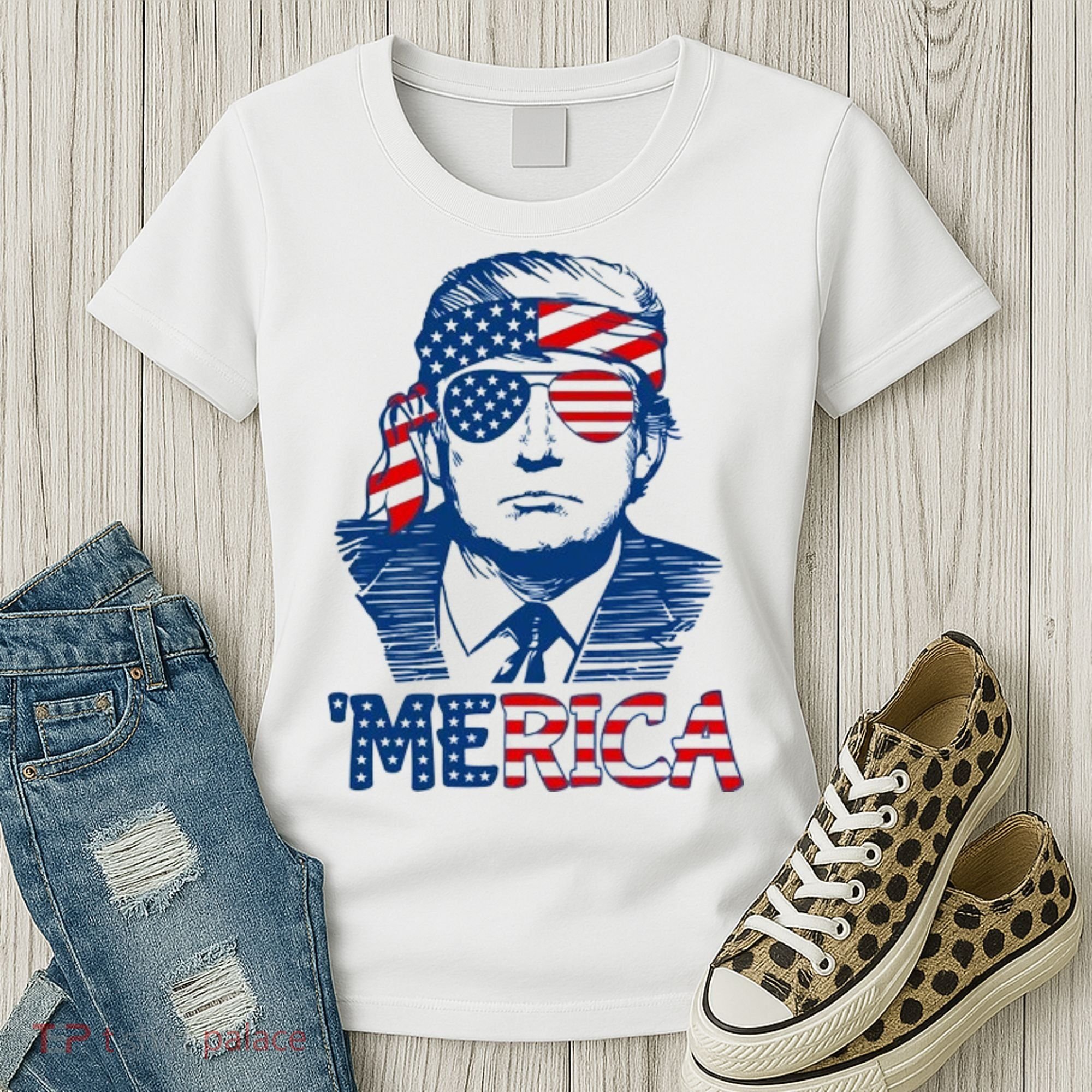 Trump Patriotic Merica Women's T-Shirt