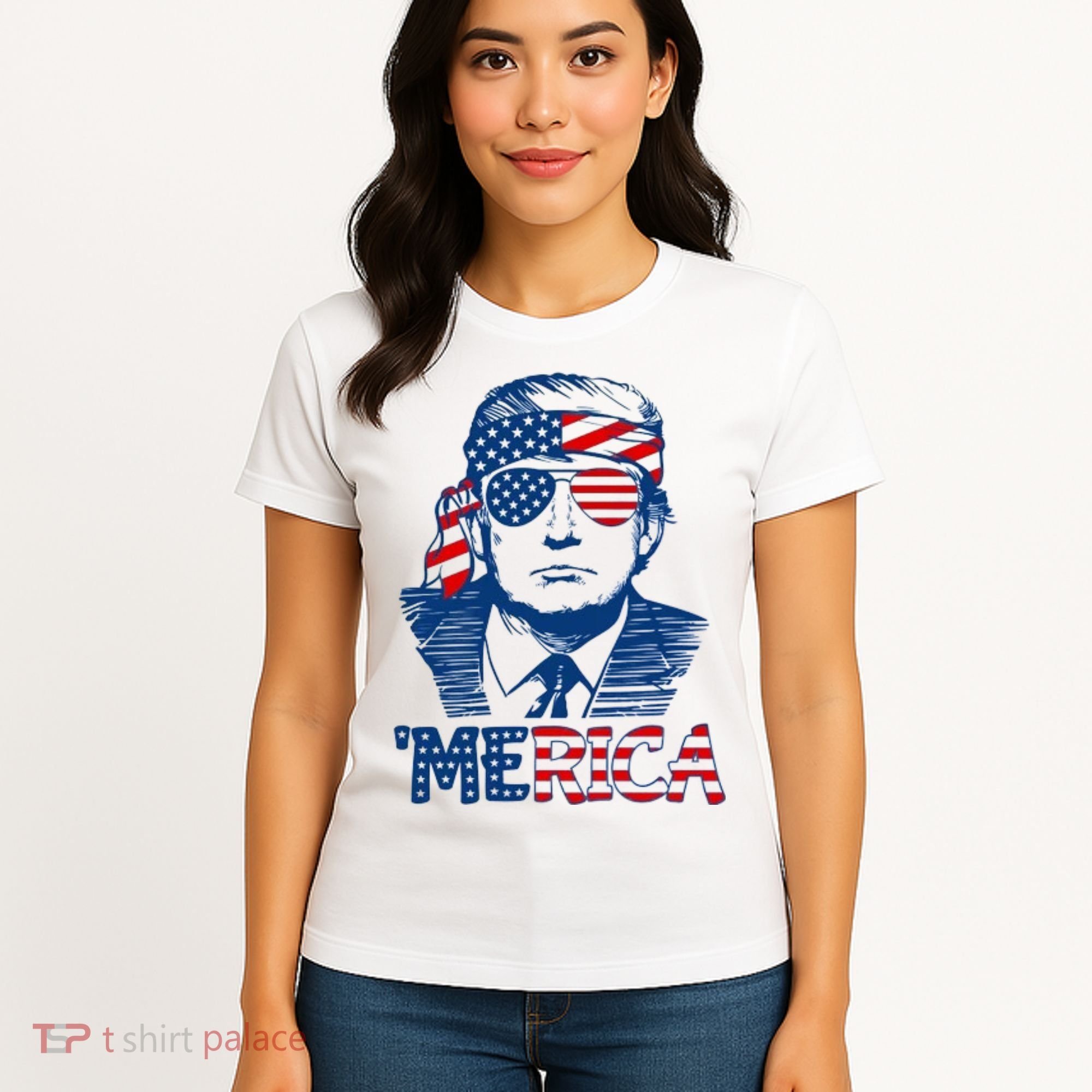 Trump Patriotic Merica Women's T-Shirt