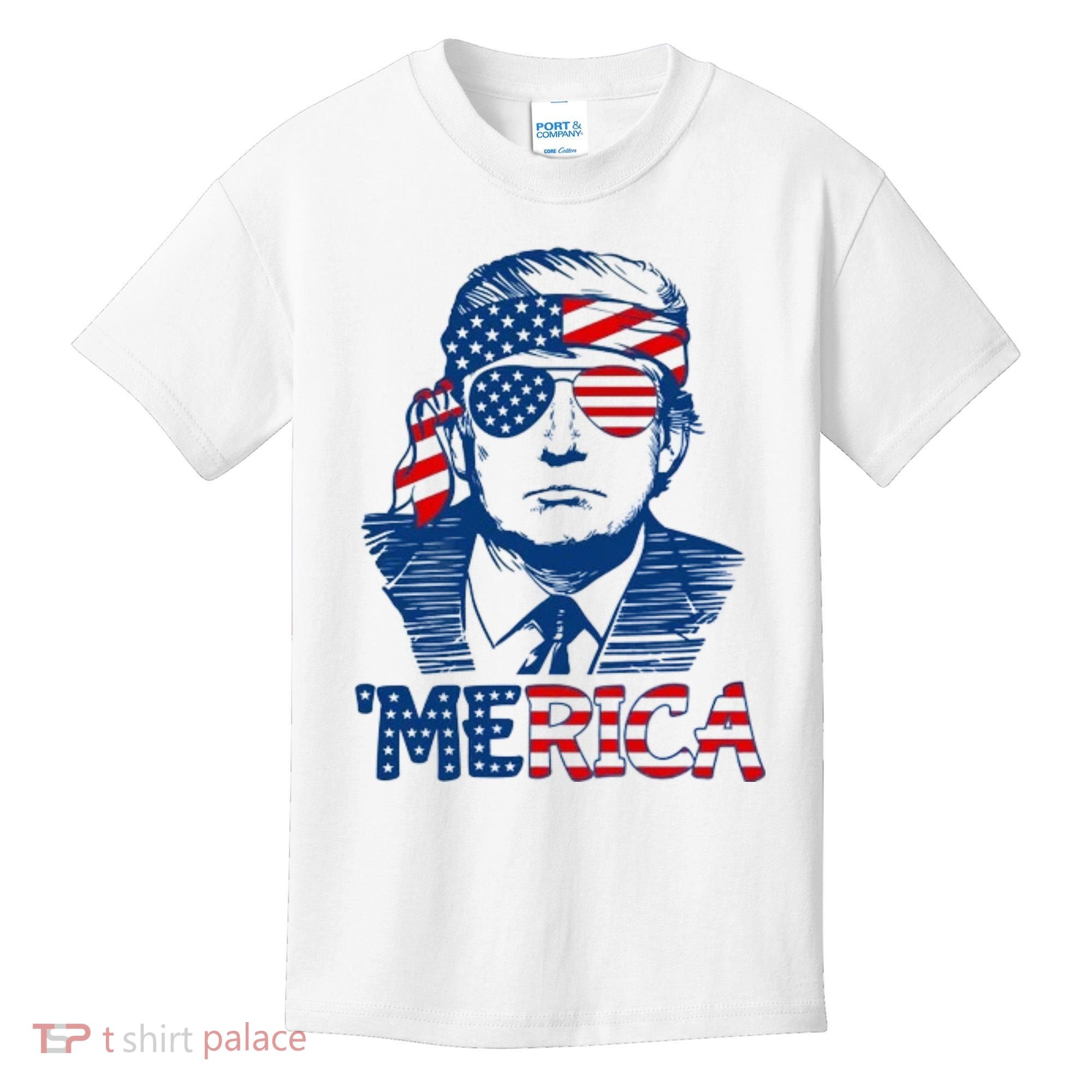 Trump Patriotic Merica Kids T-Shirt