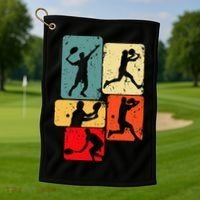 Tennis Player Men Golf Towel thumb 1
