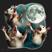Three Possum Moon 3 Opossum Women's Sweatshirt thumb 2