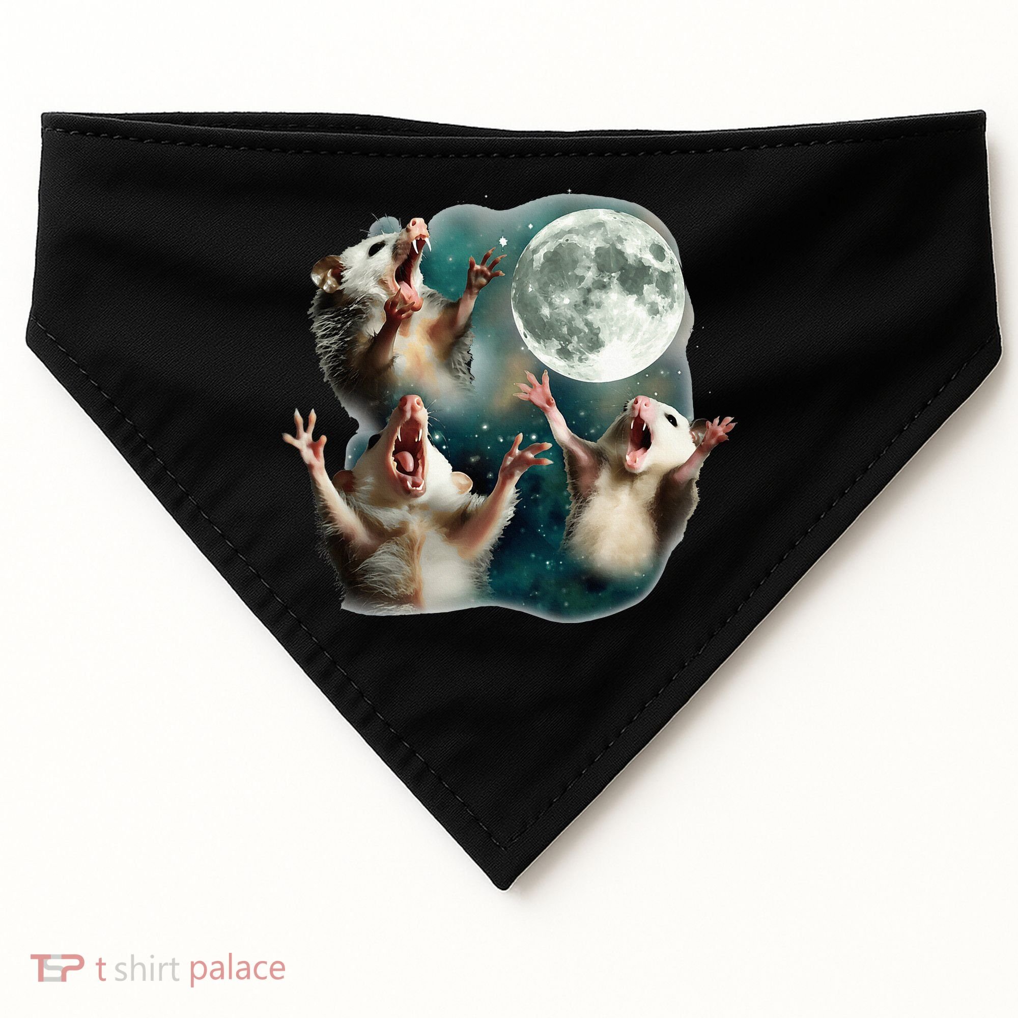 Three Possum Moon 3 Opossum USA-Made Doggie Bandana