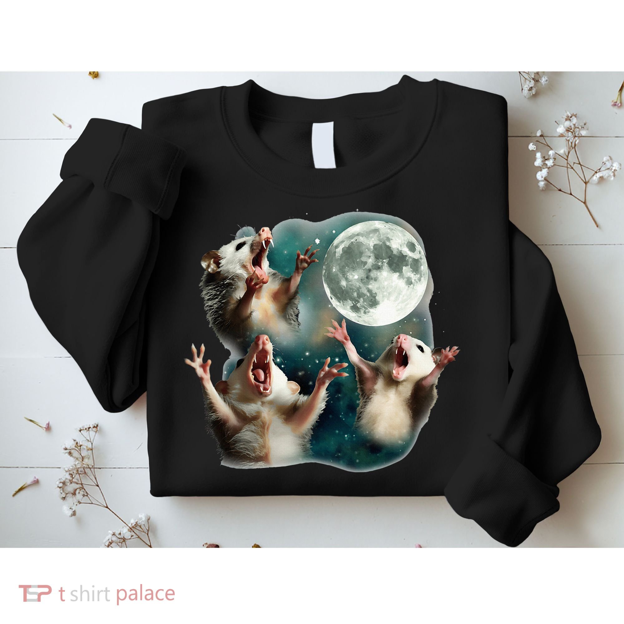 Three Possum Moon 3 Opossum Sweatshirt