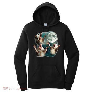 Three Possum Moon 3 Opossum Women's Hoodie