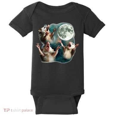 Three Possum Moon 3 Opossum Baby Bodysuit
