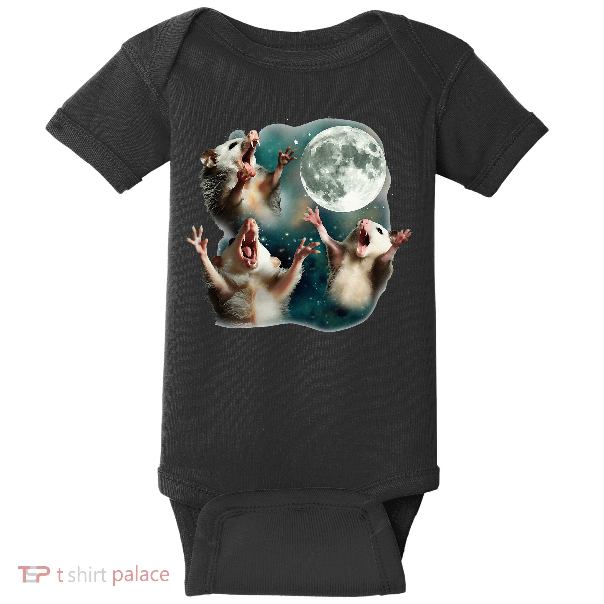 Three Possum Moon 3 Opossum Baby Bodysuit