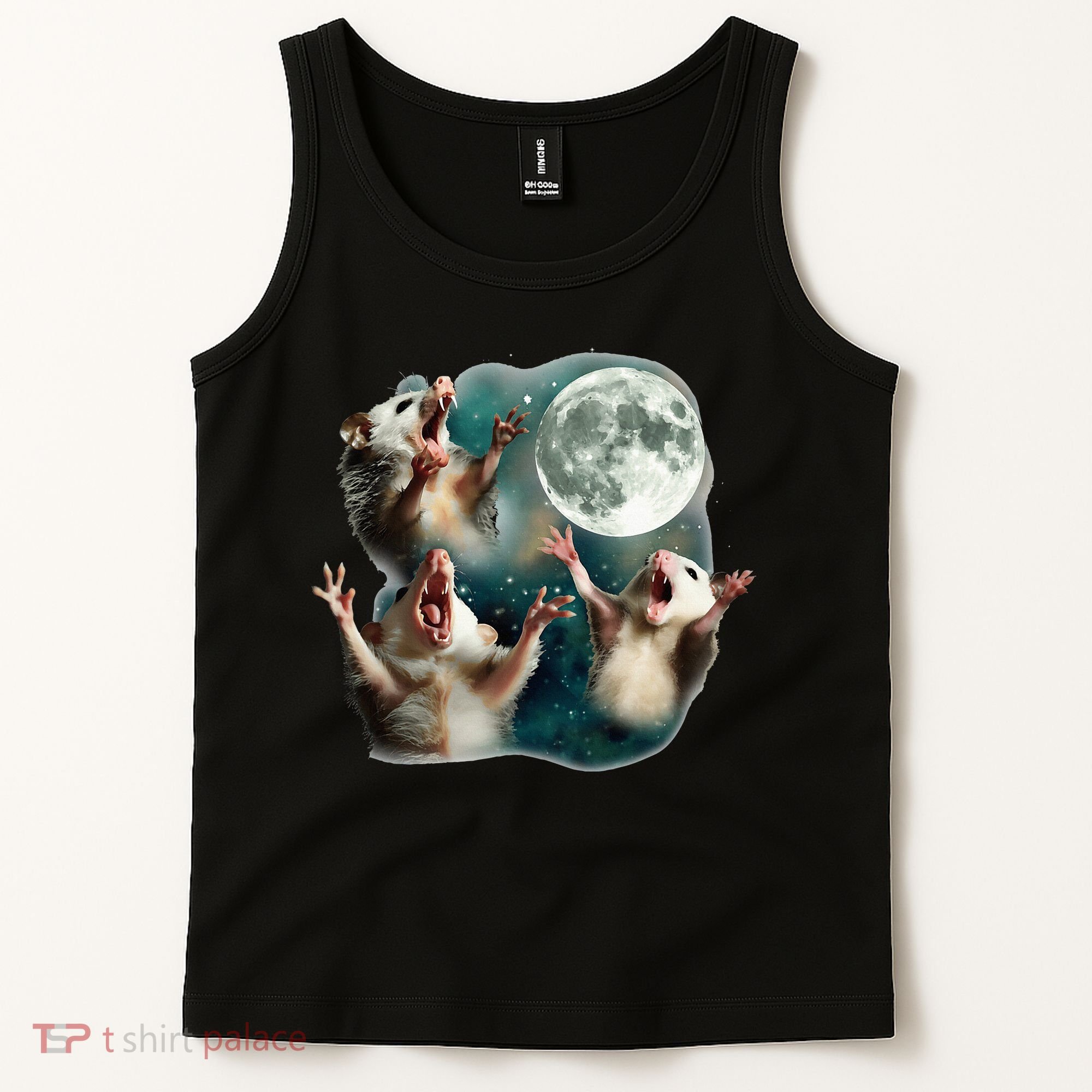 Three Possum Moon 3 Opossum Tank Top