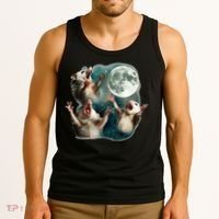 Three Possum Moon 3 Opossum Tank Top thumb 3