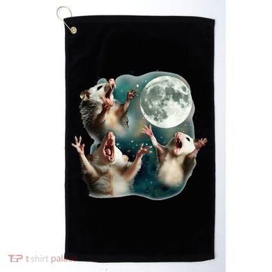 Three Possum Moon 3 Opossum Golf Towel