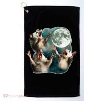 Three Possum Moon 3 Opossum Golf Towel thumb 0