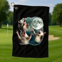 Three Possum Moon 3 Opossum Golf Towel thumb 1