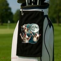 Three Possum Moon 3 Opossum Golf Towel thumb 2
