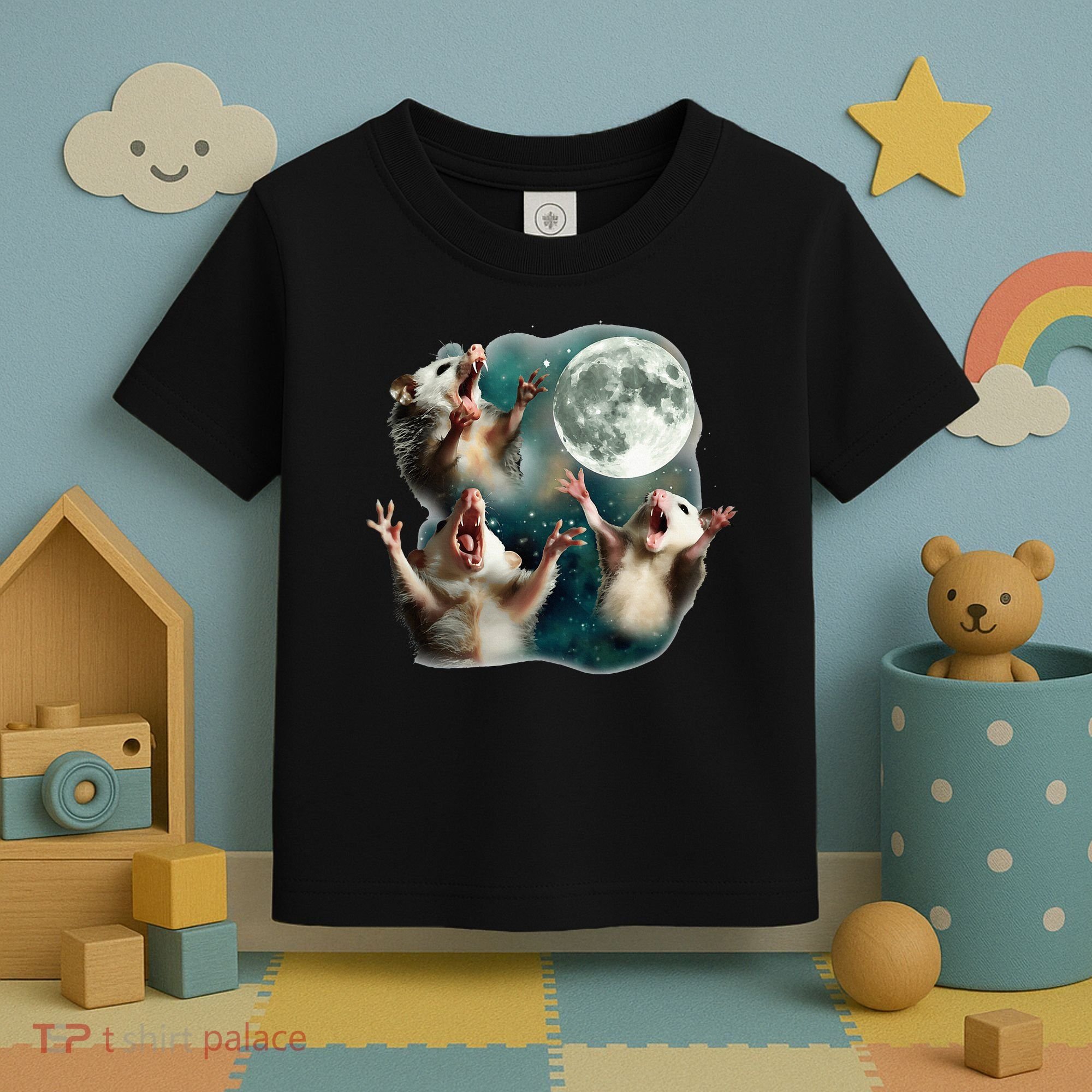 Three Possum Moon 3 Opossum Toddler T-Shirt