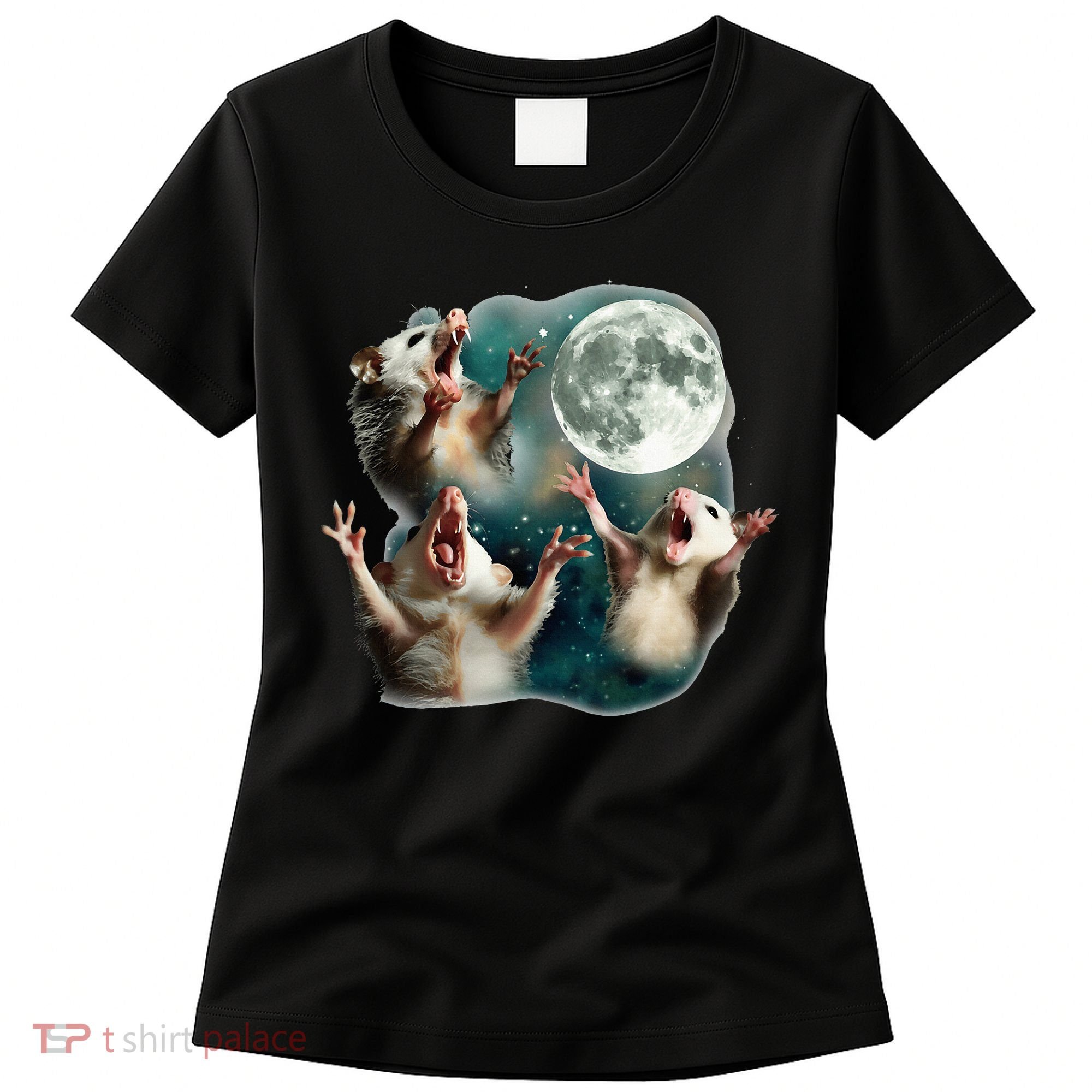 Three Possum Moon 3 Opossum Women's T-Shirt