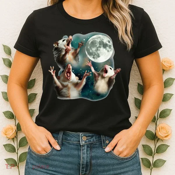 Three Possum Moon 3 Opossum Women's T-Shirt