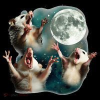 Three Possum Moon 3 Opossum Kids Sweatshirt thumb 2