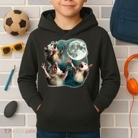 Three Possum Moon 3 Opossum Kids Hoodie thumb 2