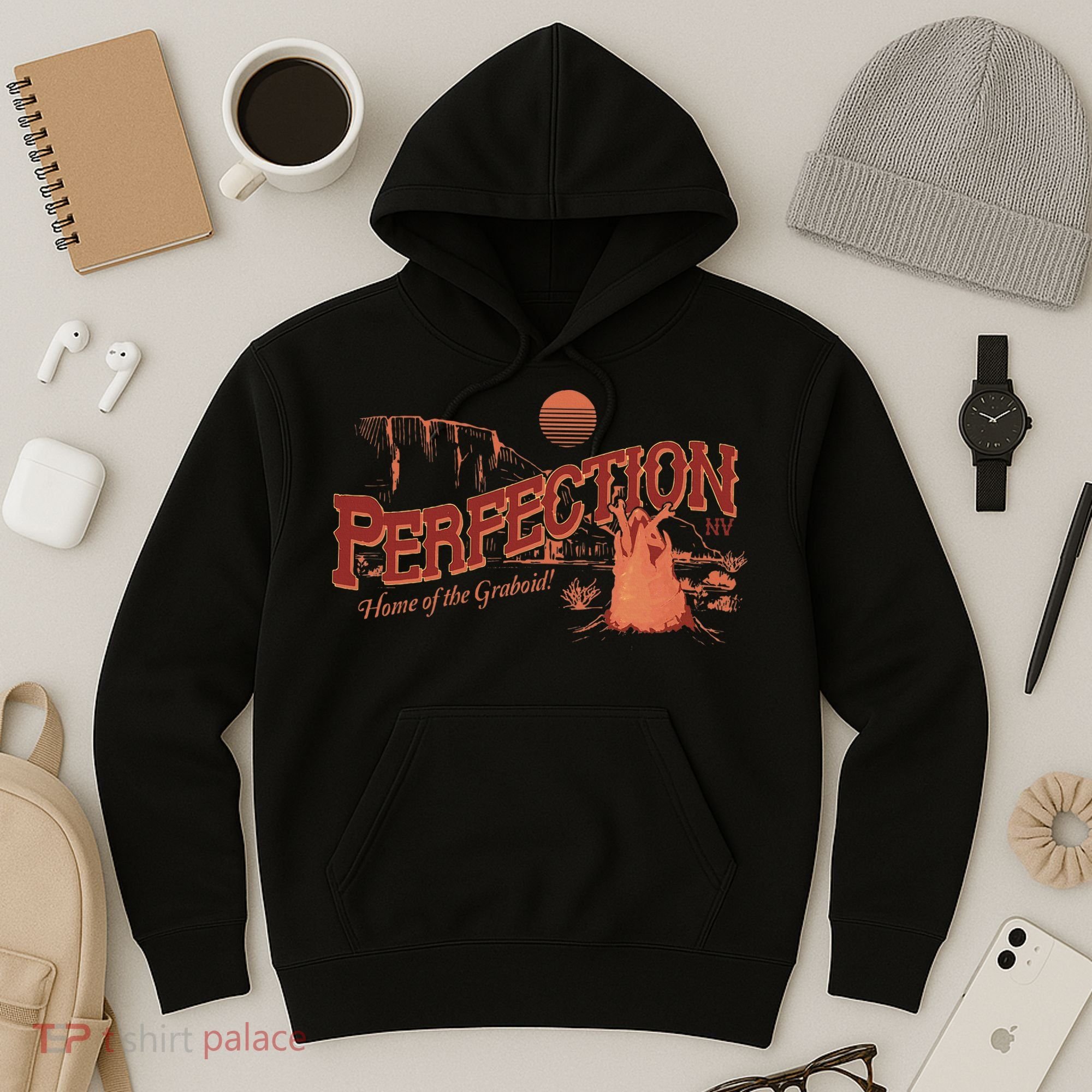 Tremors Perfection Nevada Retro Portrait Hoodie