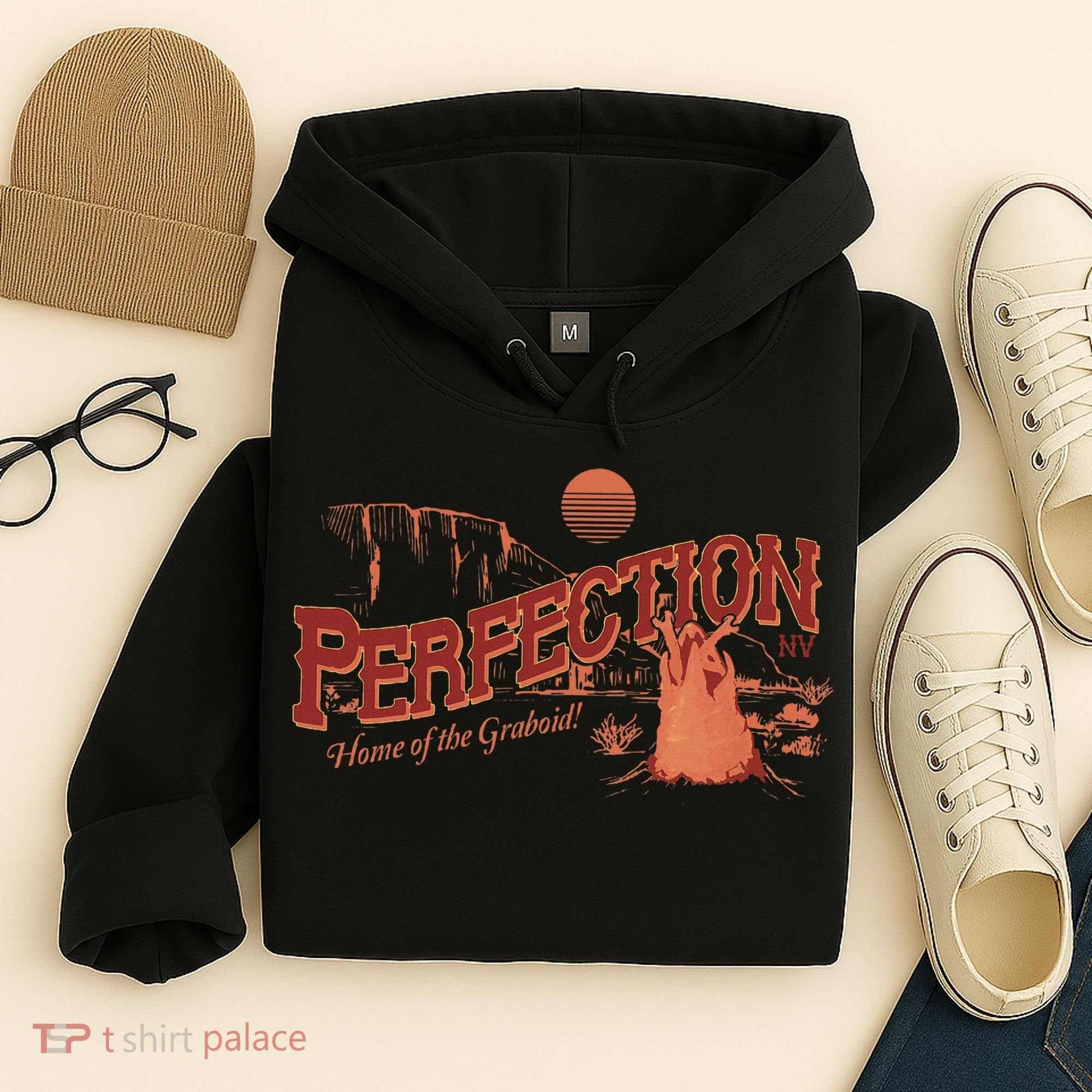 Tremors Perfection Nevada Retro Portrait Hoodie