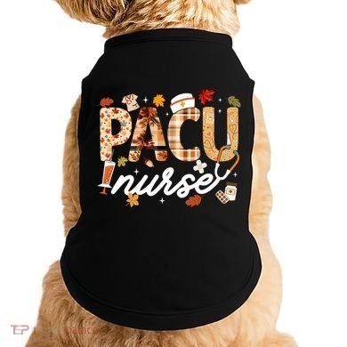 Thanksgiving Pacu Nurse Fall Autumn Leaves Stethoscope Gift Doggie Tank
