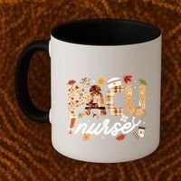 Thanksgiving Pacu Nurse Fall Autumn Leaves Stethoscope Gift Coffee Mug thumb 2