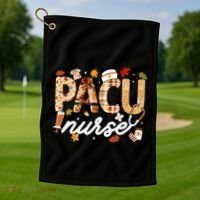 Thanksgiving Pacu Nurse Fall Autumn Leaves Stethoscope Gift Golf Towel thumb 1