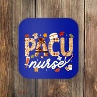 Thanksgiving Pacu Nurse Fall Autumn Leaves Stethoscope Gift Coaster thumb 0