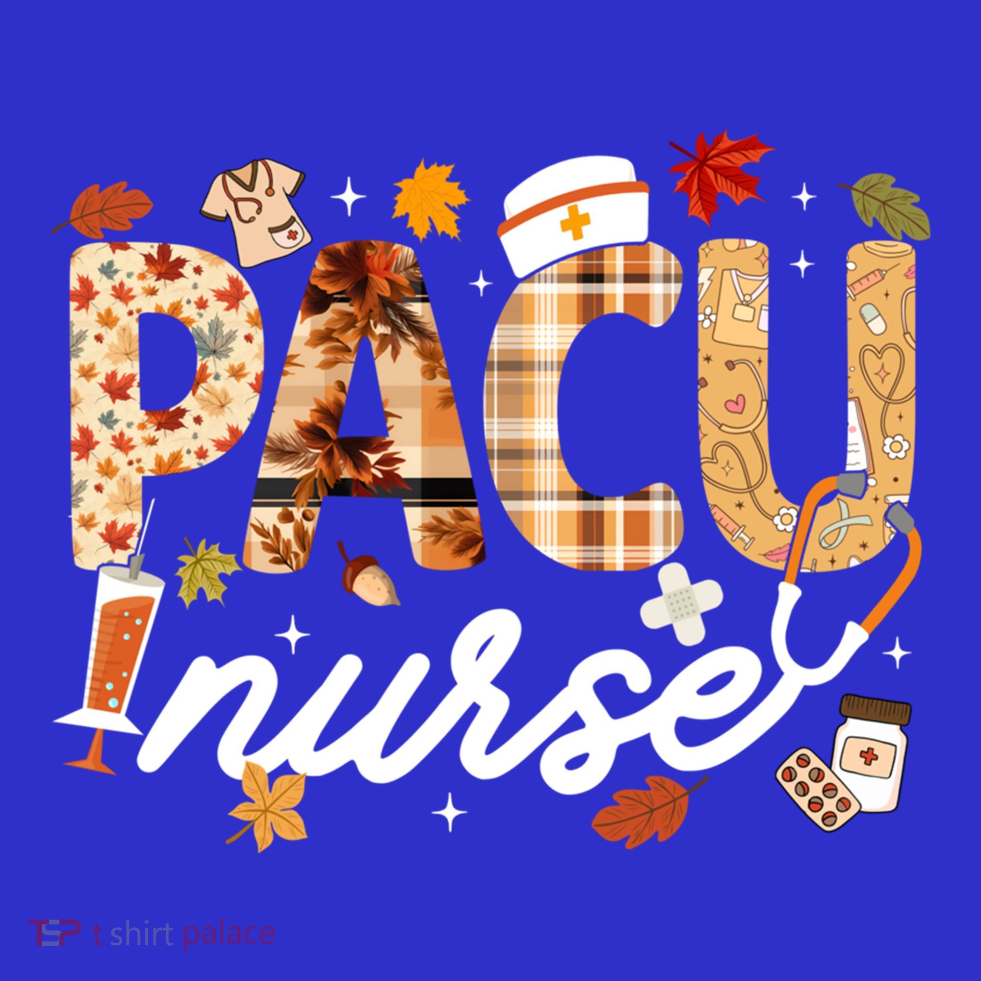 Thanksgiving Pacu Nurse Fall Autumn Leaves Stethoscope Gift Mousepad