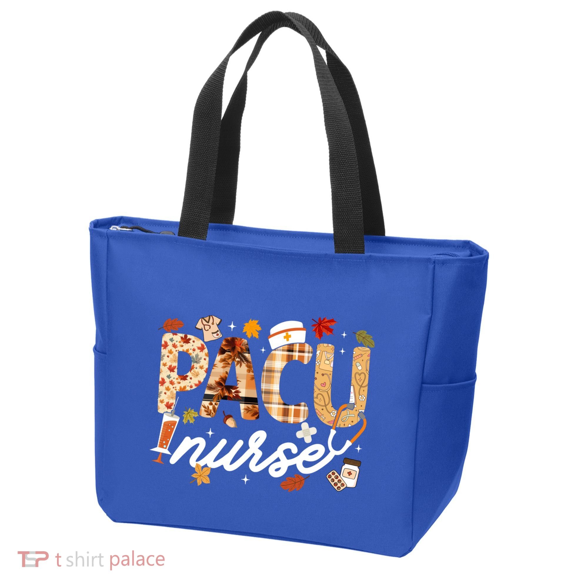 Thanksgiving Pacu Nurse Fall Autumn Leaves Stethoscope Gift Tote Bag