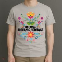 Traditional Pattern National Hispanic Heritage Month T-Shirt thumb 3