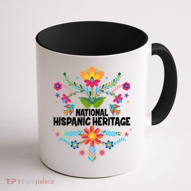Traditional Pattern National Hispanic Heritage Month Coffee Mug back