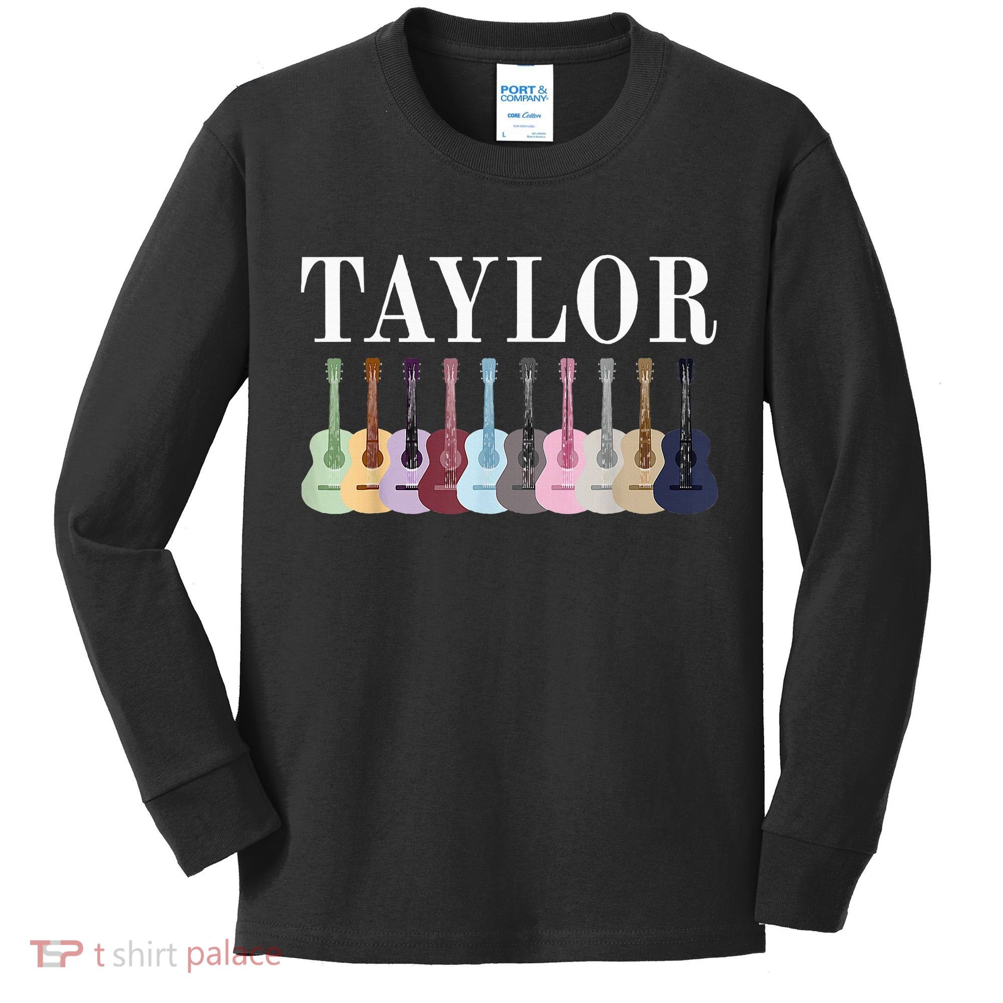 Taylor Personalized Name I Love Taylor Girl Kids Long Sleeve Shirt
