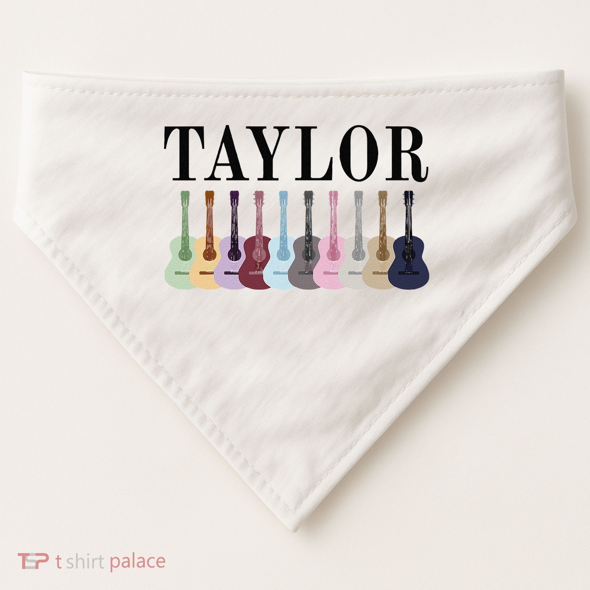 Taylor Personalized Name I Love Taylor Girl Groovy 70S USA-Made Doggie Bandana