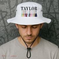 Taylor Personalized Name I Love Taylor Girl Groovy 70S Bucket Hat thumb 2