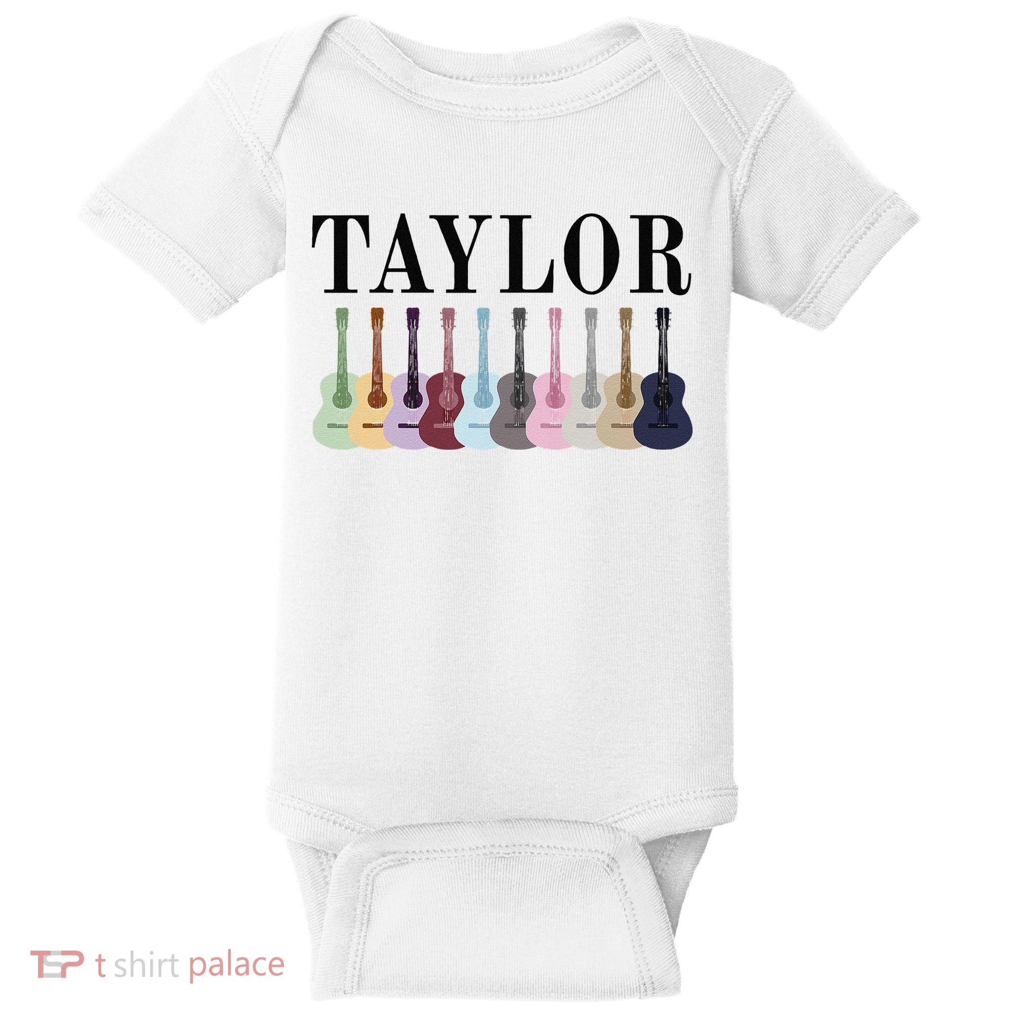Taylor Personalized Name I Love Taylor Girl Groovy 70S Baby Bodysuit